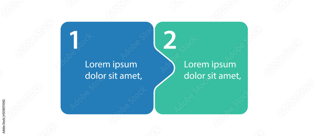 Infographics step blocks as puzzle jigsaw pieces. Infographics presentation template. Business process design. Flat vector illustration Infographics step blocks as puzzle jigsaw pieces. Infographics presentation template. Business process design. Flat vector illustration