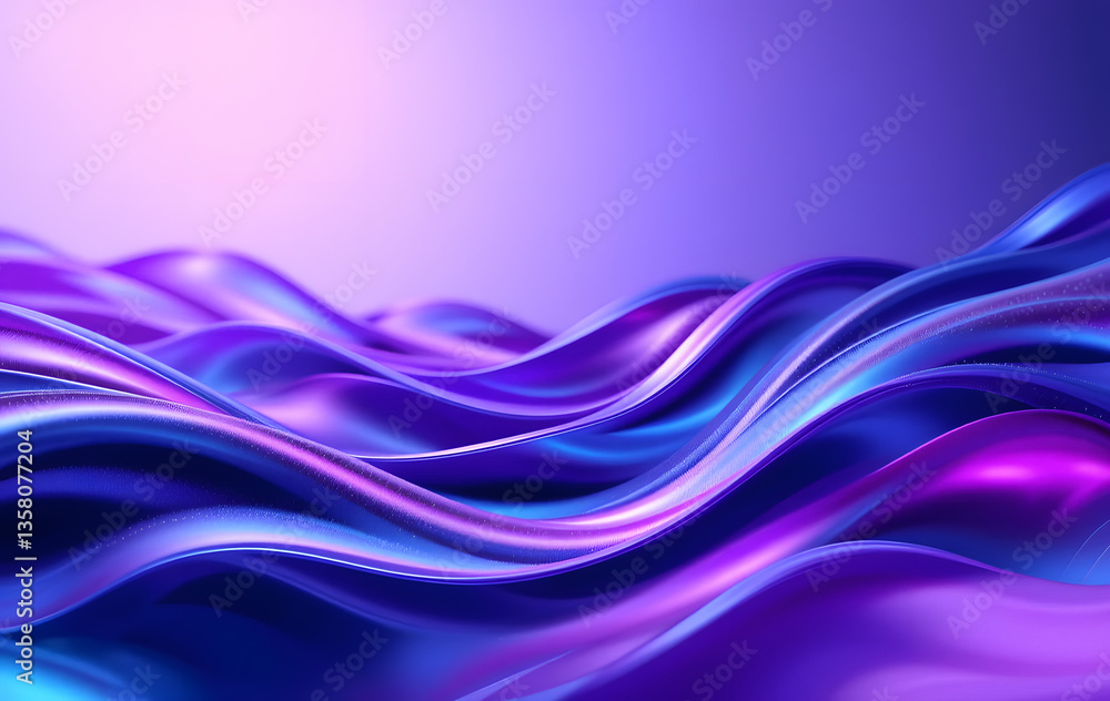3d render abstract background. Wavy metallic texture banner, Ultraviolet wallpaper, fluid ripples. Abstract background with waves. Abstract fluorescent background. Futuristic design. 3d render abstract background. Wavy metallic texture banner, Ultraviolet wallpaper, fluid ripples. Abstract background with waves. Abstract fluorescent background. Futuristic design.