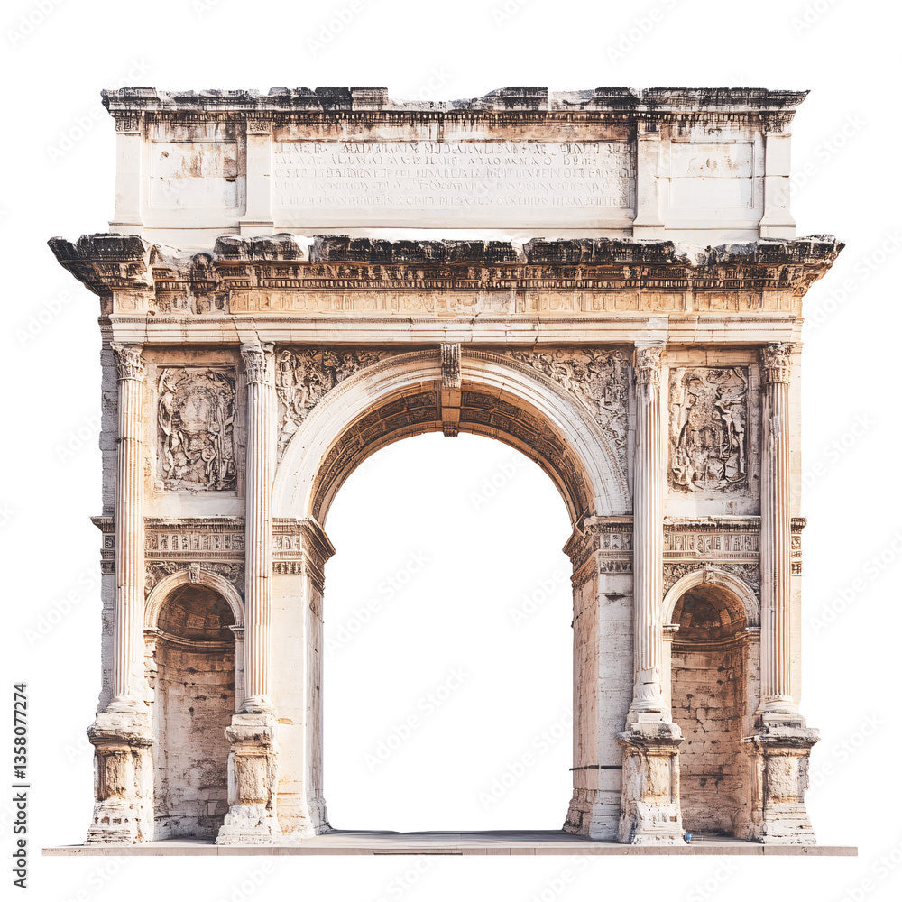 Obraz premium Roman Arch PNG Transparent background