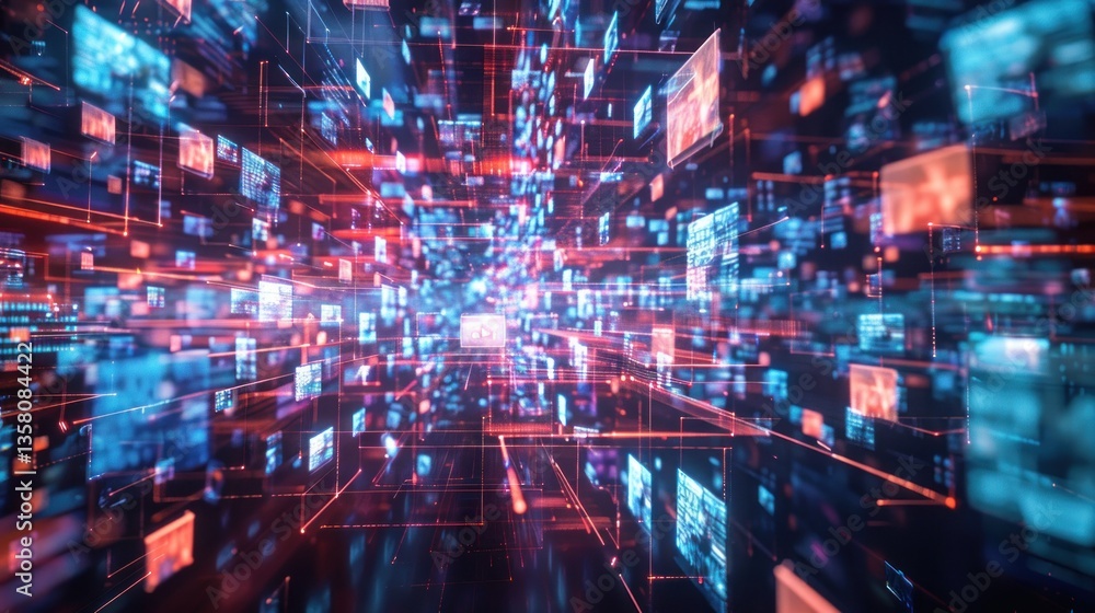 A computer screen with many different colored squares and lines A computer screen with many different colored squares and lines