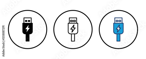 Usb icon vector. Flash disk icon vector