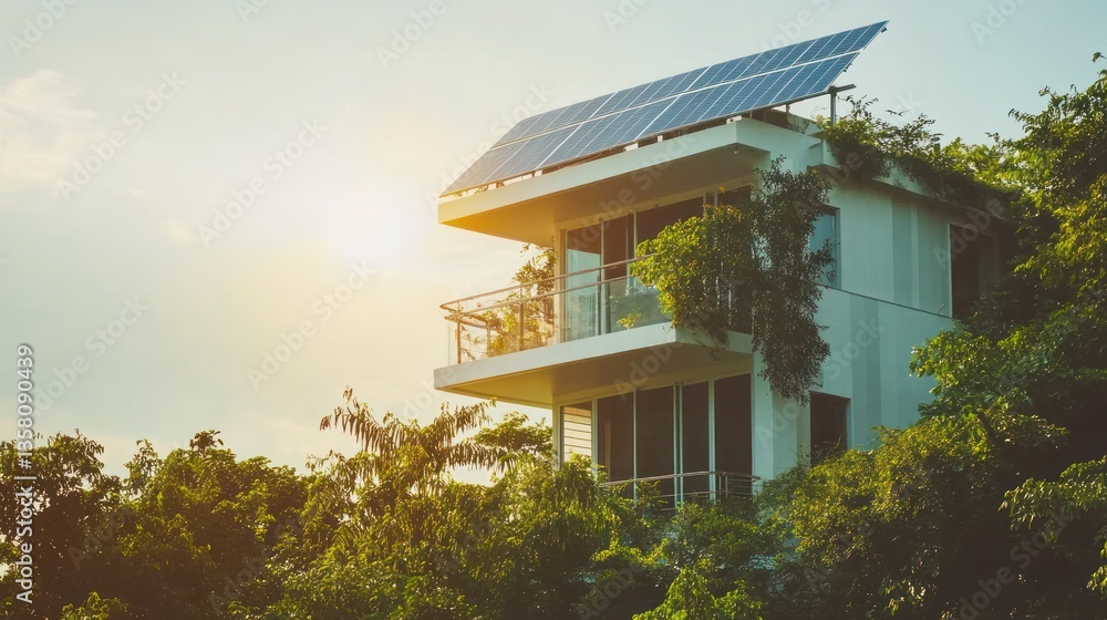 custom made wallpaper toronto digitalModern Eco Friendly Home With Solar Panels