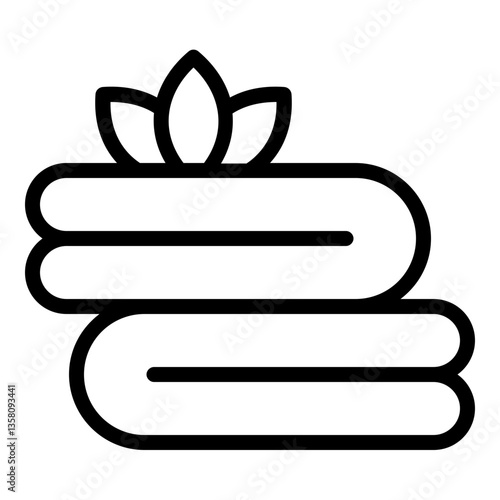 towels and lotus icon
