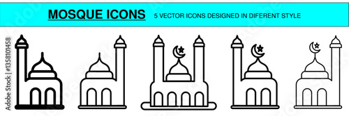 mosque icon vector illustration concept