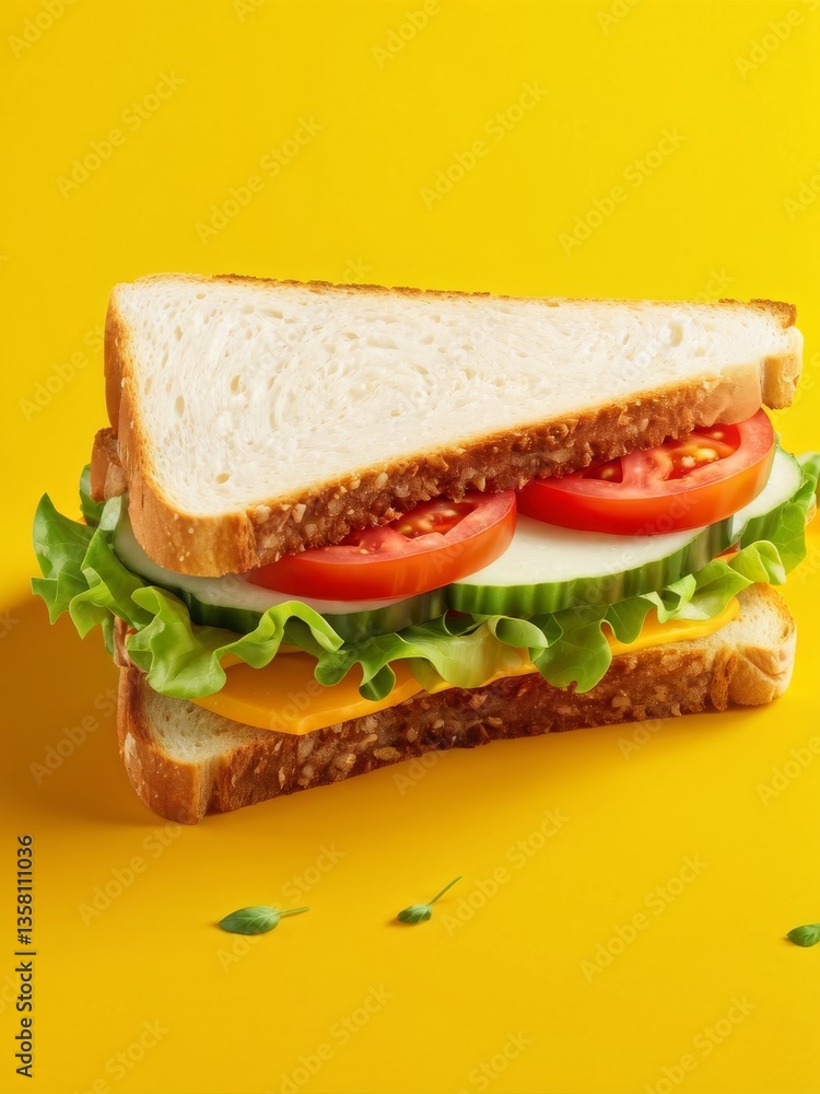 sandwich with ham , vegetables and cheese sandwich with ham , vegetables and cheese