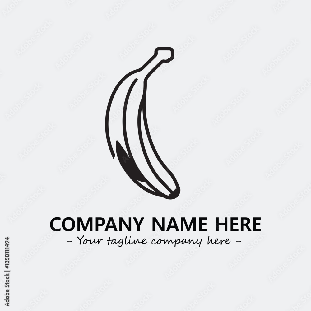 Banana illustration for logo company vector image Banana illustration for logo company vector image