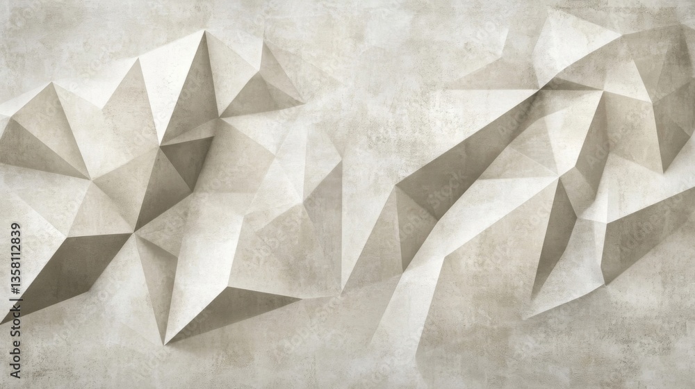 Abstract Geometric Beige and Grey Polygonal Shapes Abstract Geometric Beige and Grey Polygonal Shapes