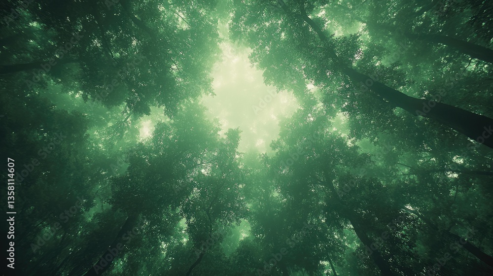 Misty forest canopy, sunlight, nature background, fantasy, game design Misty forest canopy, sunlight, nature background, fantasy, game design