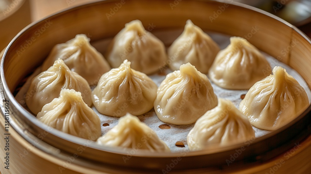 Steamer filled with flavorful dumplings. Steamer filled with flavorful dumplings.
