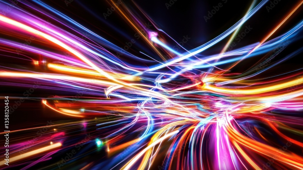 Vibrant Light Trails: A Symphony of Color and Motion Vibrant Light Trails: A Symphony of Color and Motion