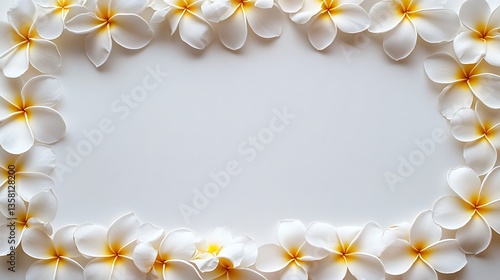 Elegant white flower frame