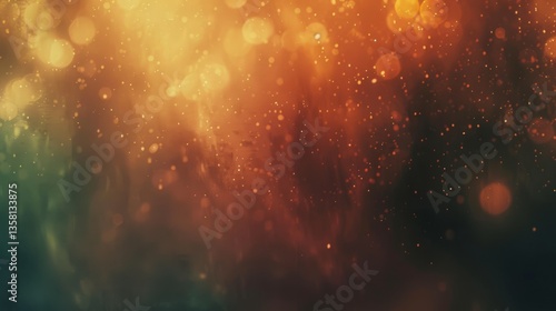 Golden Bokeh Lights  Abstract Sparkle Texture Background  Festive Glow