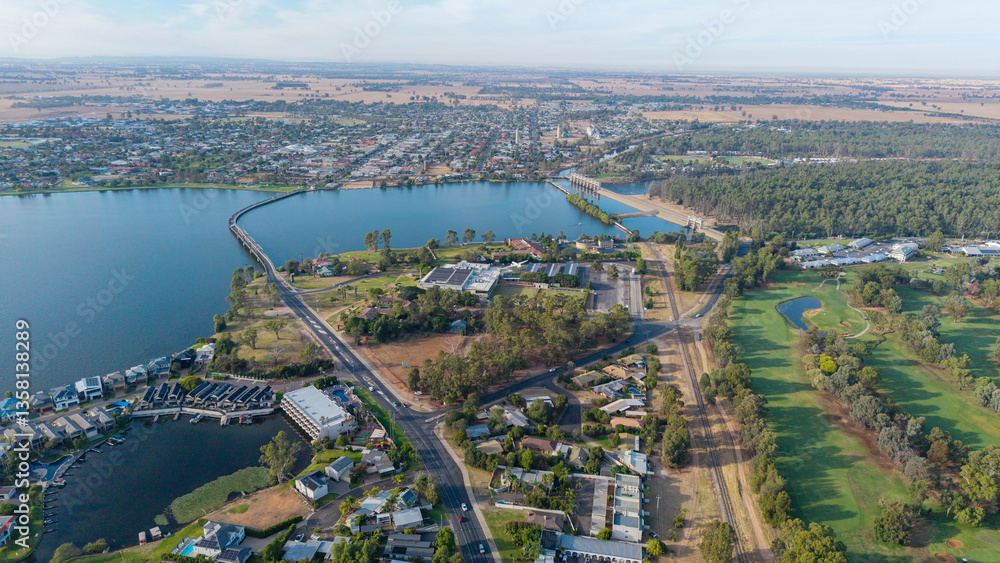 Φωτογραφία The twin  towns  Yarrawonga and Mulwala on the banks of Lake Mulwala and the Murray river