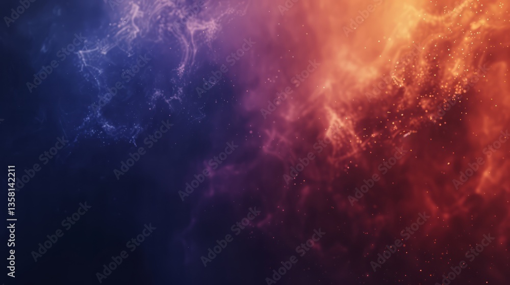 Naklejka premium Abstract Galaxy Space Nebula Background: Modern Futuristic Sparkle Design
