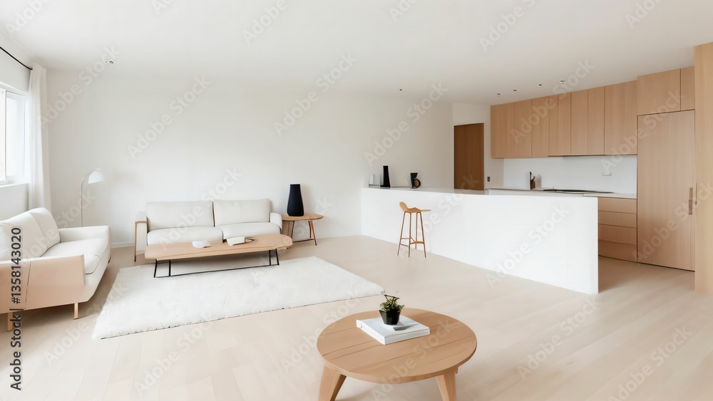 Fototapeta premium modern living room with fireplace
