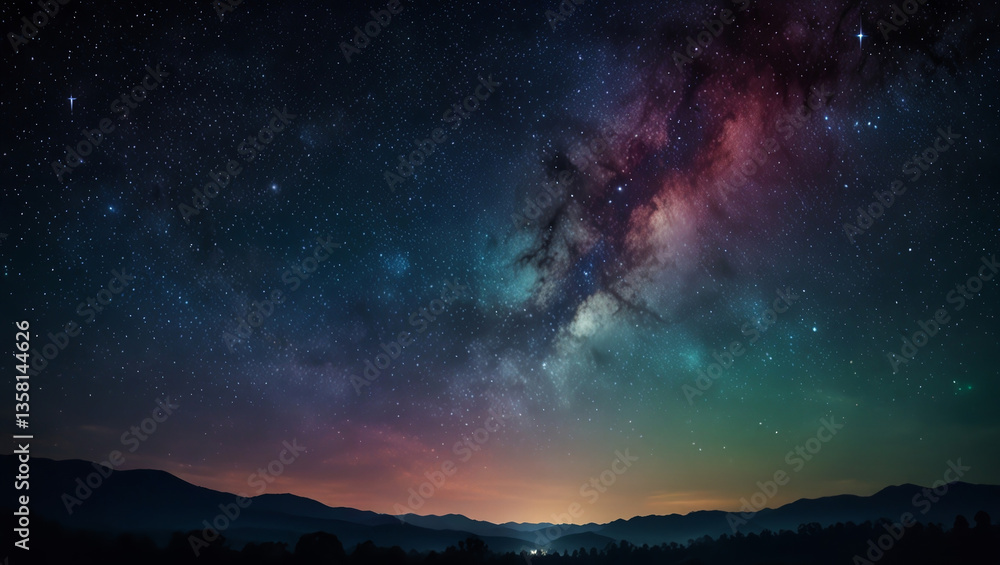 Naklejka premium starry night sky