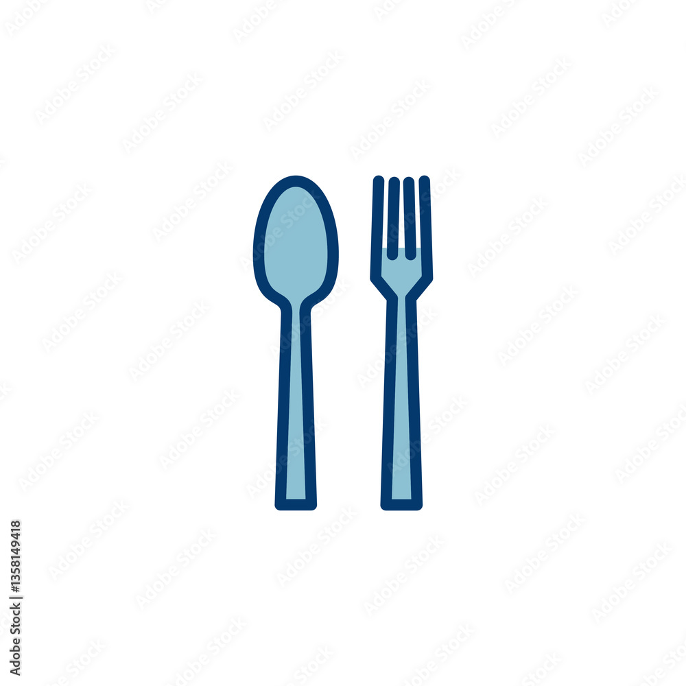 Fork, Spoon, and Knife isolated on white background. Restaurant icon. food icon. Eat. Cutlery icon. Fork, Spoon, and Knife isolated on white background. Restaurant icon. food icon. Eat. Cutlery icon.