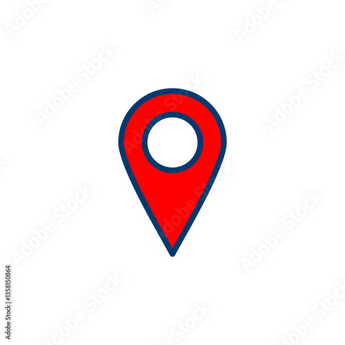 Pin icon vector isolated on white background. Location icon. Map pointer icon. Point. Locator. Address Free Download Pin icon vector isolated on white background. Location icon. Map pointer icon. Point. Locator. Address - GFXLoad