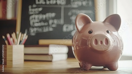 Piggy Bank Savings For Education And Future Goals