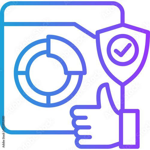System Reliability line gradient icon