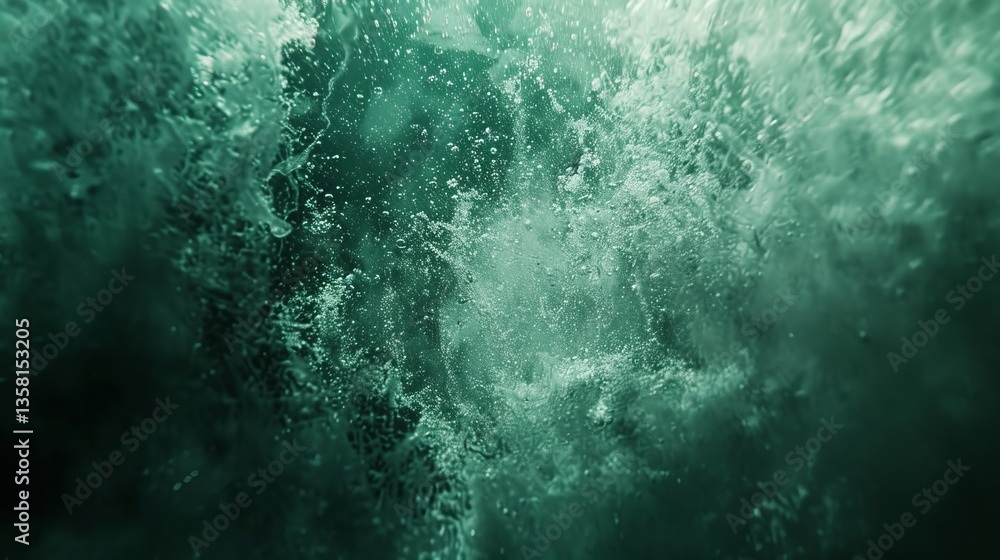 Fototapeta premium Underwater Bubbles Texture: Abstract Ocean Deep, Refreshing Backdrop