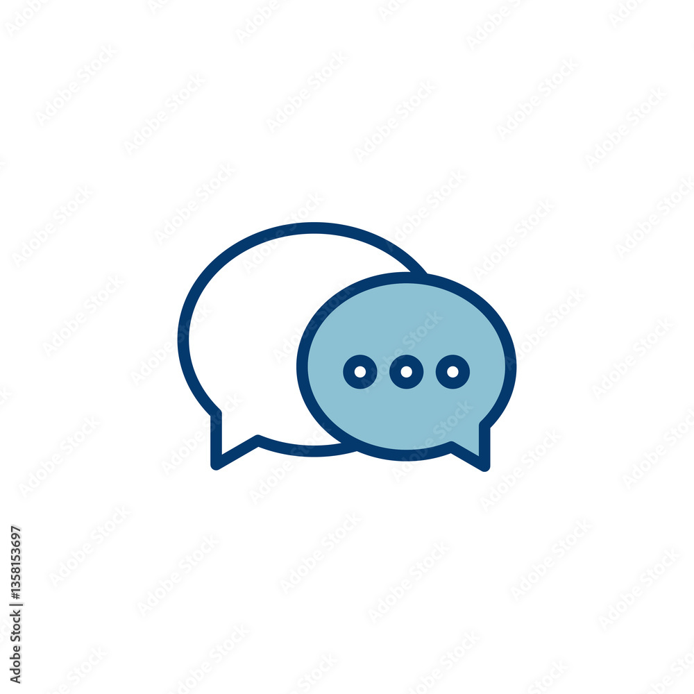 Fototapeta premium Chat icon vector isolated on white background. Chat vector icon. Speech bubble. message. contact us