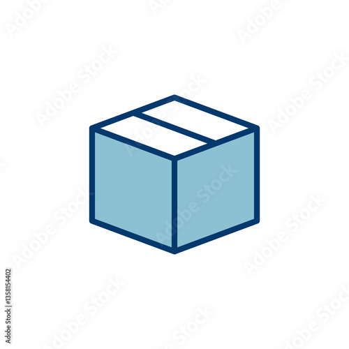 Box icon vector isolated on white background. Cardboard box, packaging open. Box vector icon