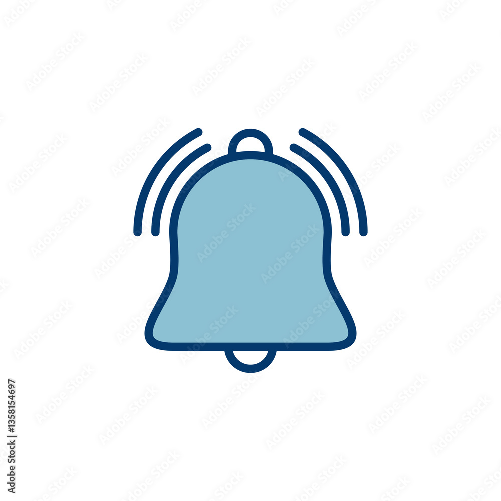Fototapeta premium Bell Icon vector isolated on white background. Notification symbol. Bell vector icon