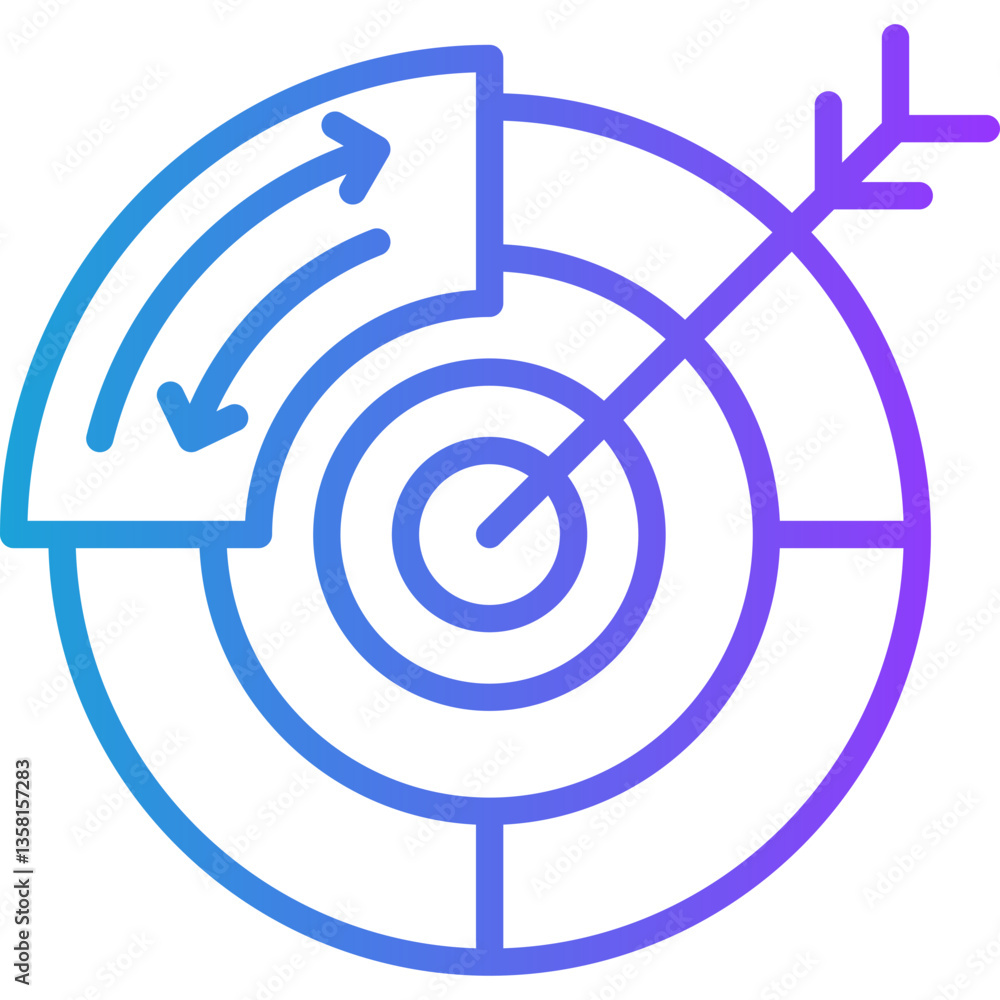 Effective line gradient icon Effective line gradient icon