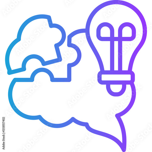 Combination line gradient icon