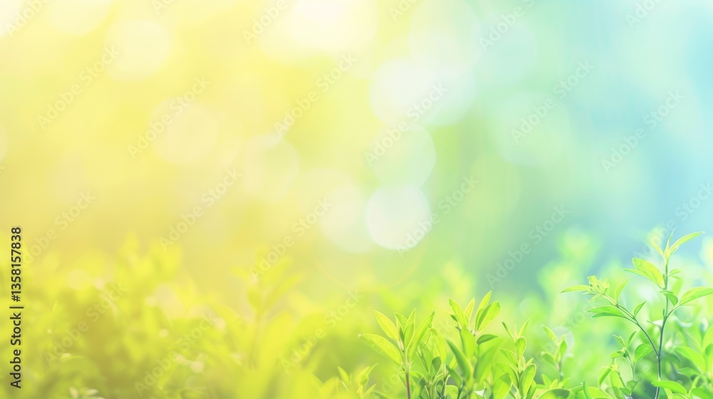 Fresh Green Leaves Bokeh Background, Spring Nature Backdrop Fresh Green Leaves Bokeh Background, Spring Nature Backdrop