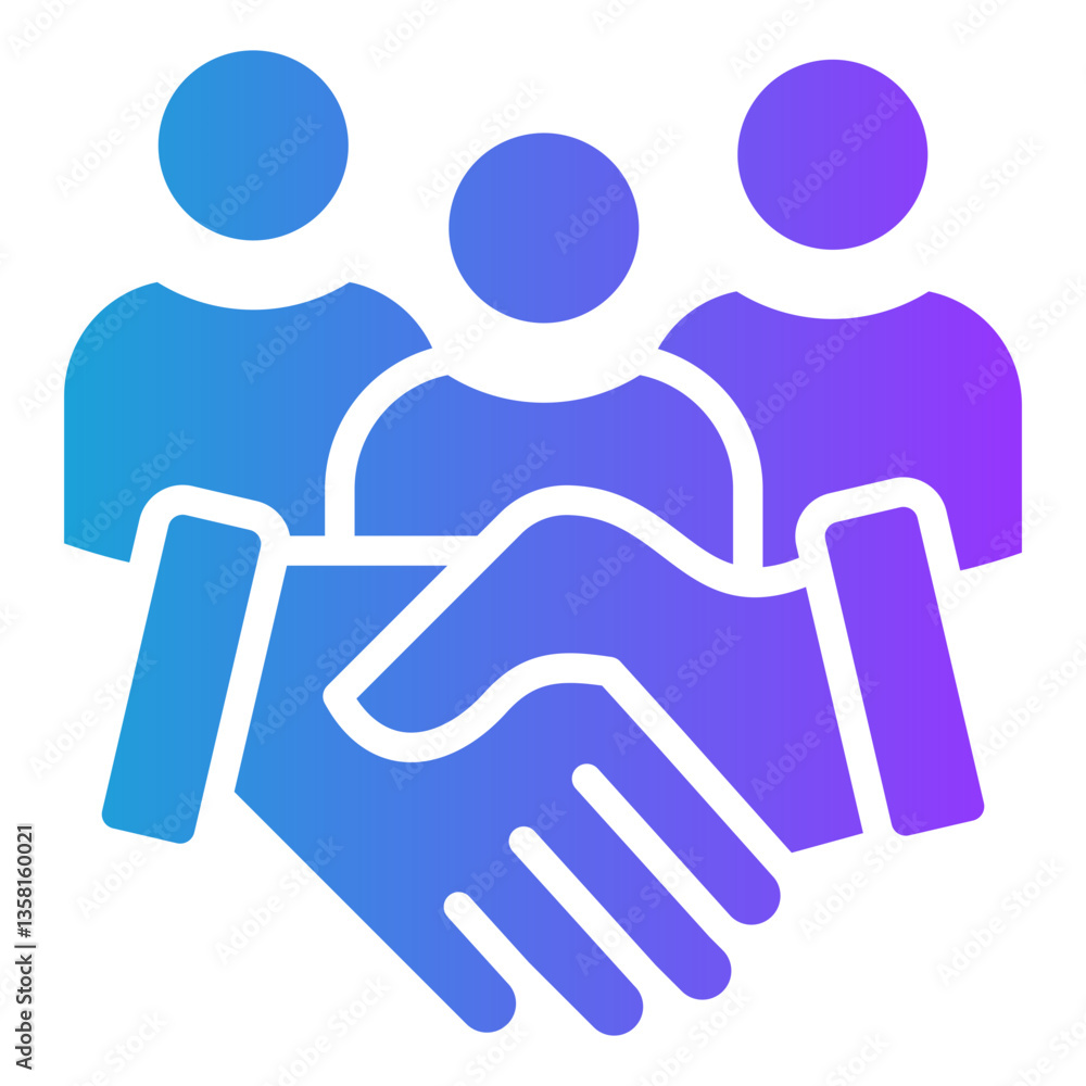 Customer Relationship glyph gradient icon