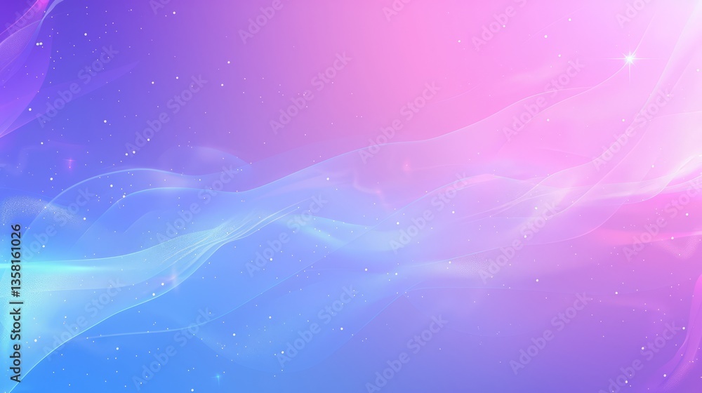 Pastel Abstract Background With Flowing Lines And Sparkles. Gradient Design. Pastel Abstract Background With Flowing Lines And Sparkles. Gradient Design.