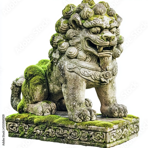 Wallpaper Mural chinese lion statue isolated Torontodigital.ca