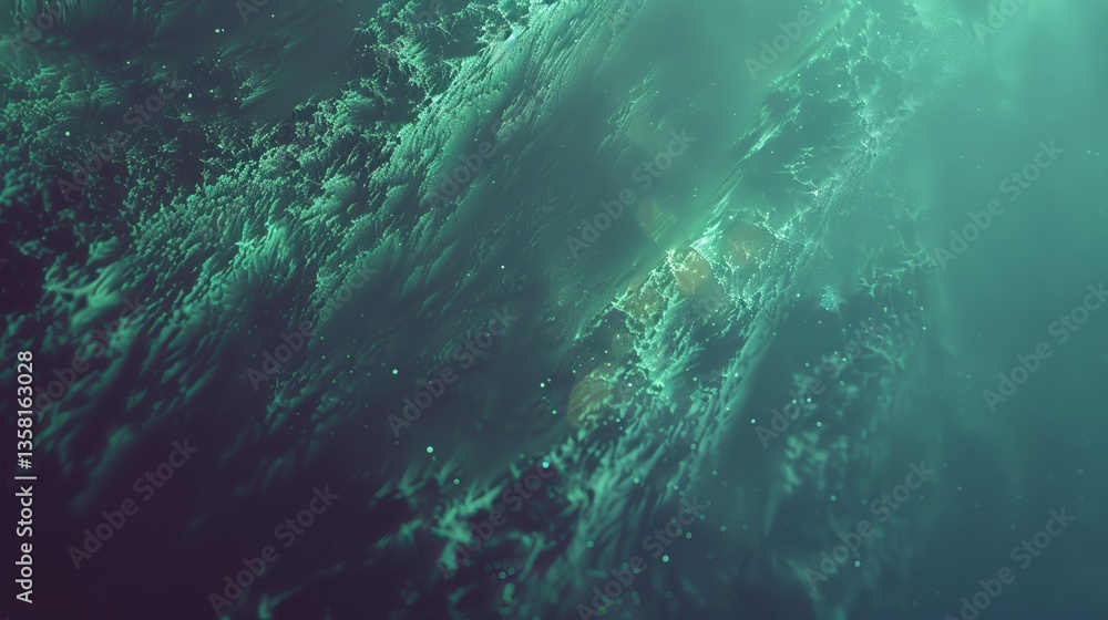 Obraz premium Abstract Emerald Green Nebula Texture Background, Modern Gradient Wallpaper, Fantasy Galaxy Art