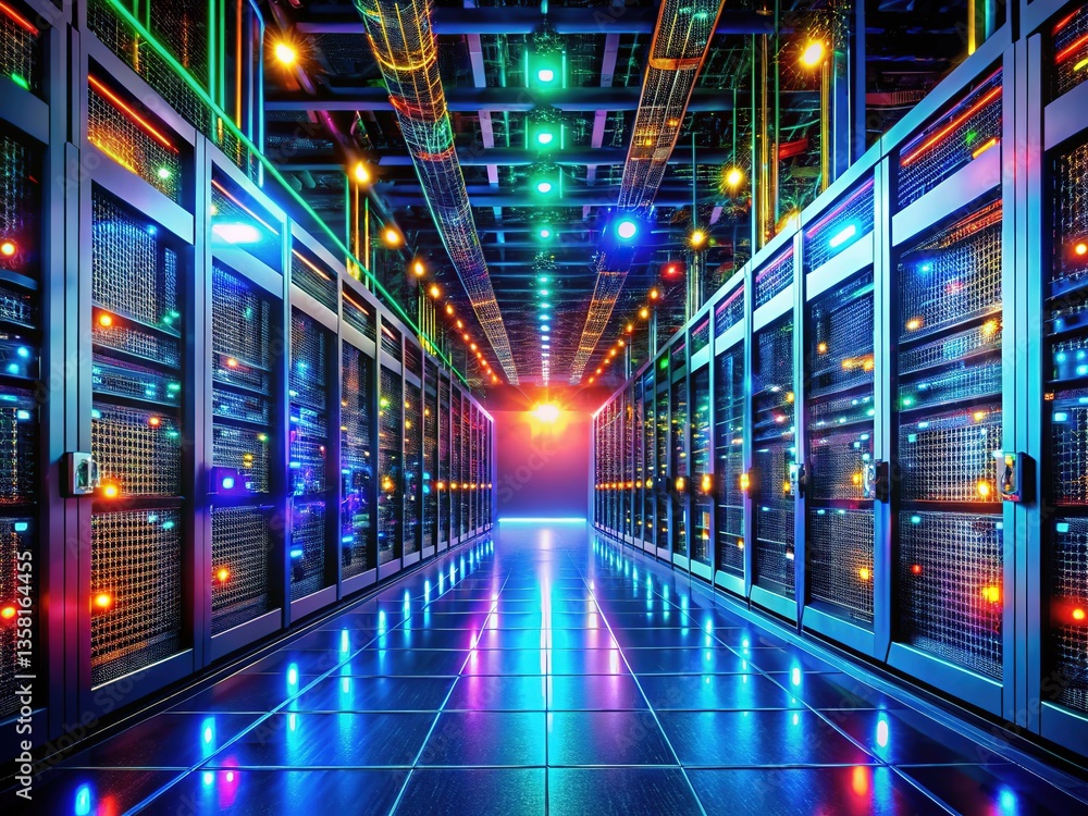 Fototapeta premium RJ47 Network Solutions Data Center Infrastructure