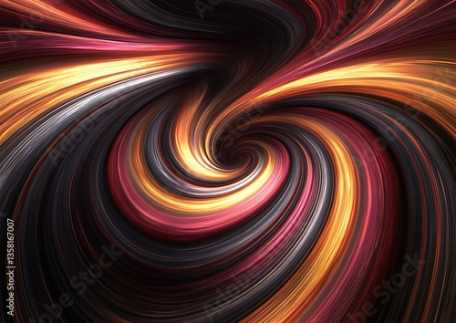 A colorful swirling pattern displaying radiating light and motion beautifully