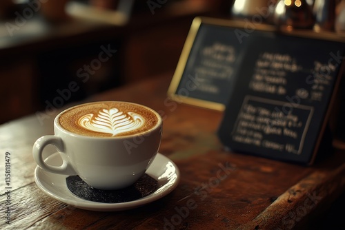 Aromatic Latte Art Coffee Shop Cozy Vibes.