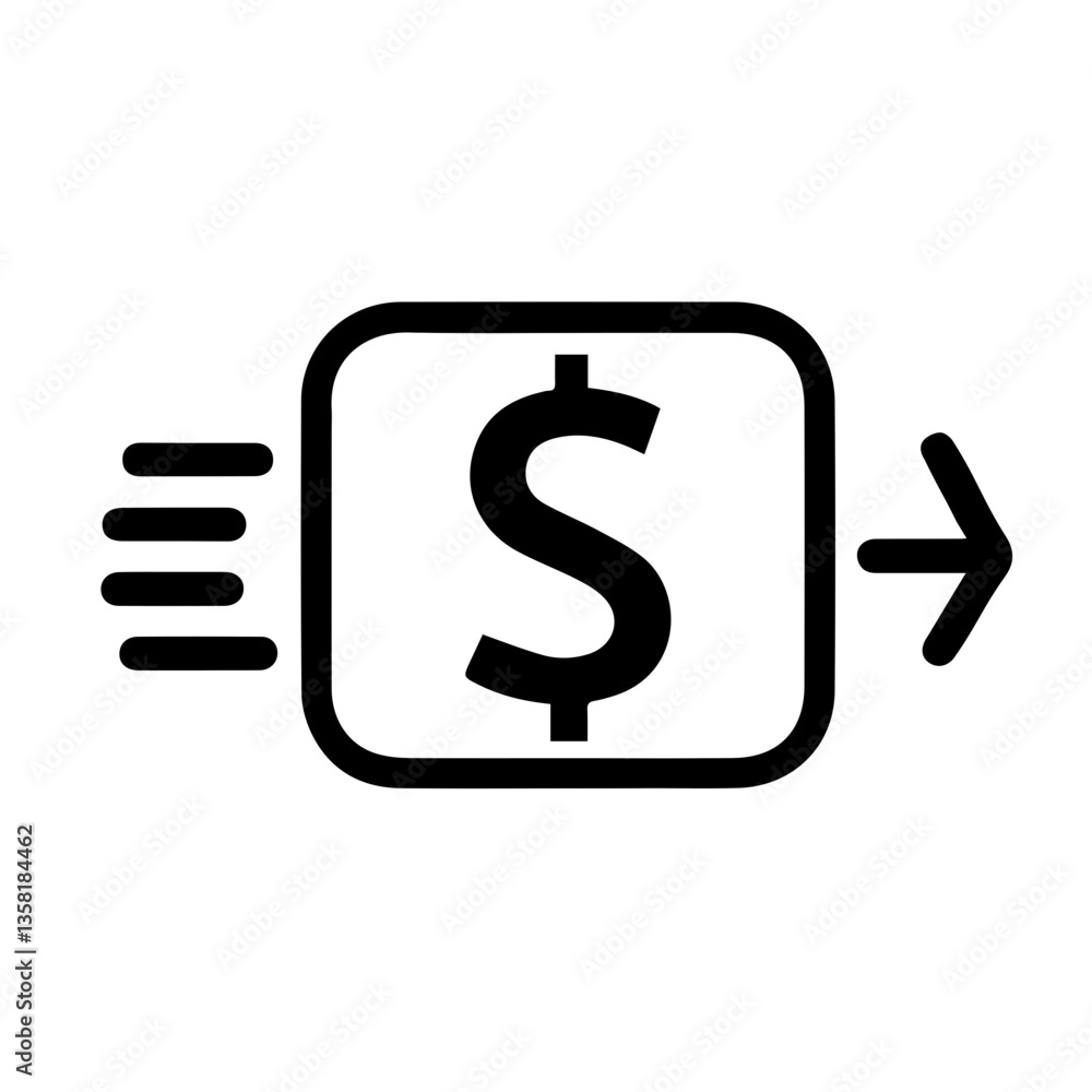 Currency Exchange Icon Representing Fast Money Transfer Currency Exchange Icon Representing Fast Money Transfer