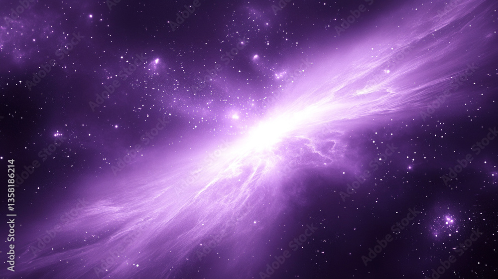 Fototapeta premium neon hyperflight through hyperspace, symbolizing time warp travel and futuristic journeys, with vibrant stars streaking by in a dynamic, modern space adventure
