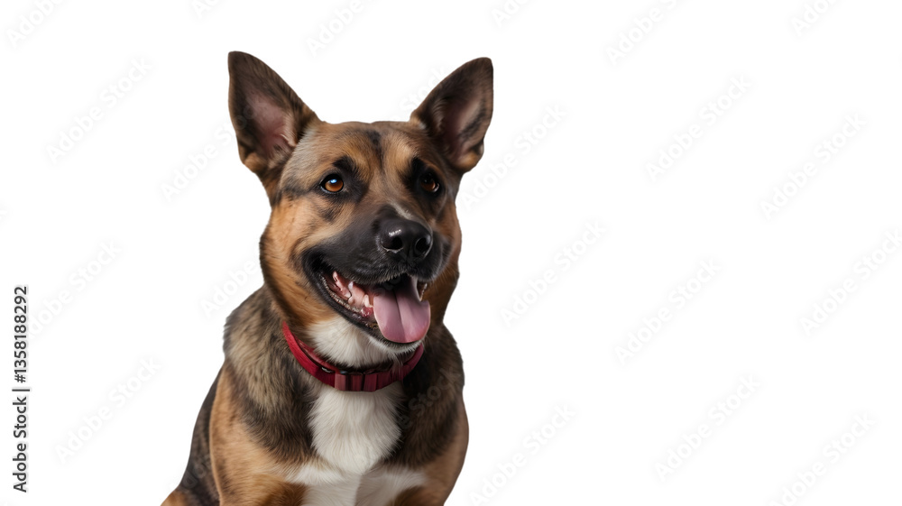 Brown Dog isolated on white background, design elements, png Brown Dog isolated on white background, design elements, png