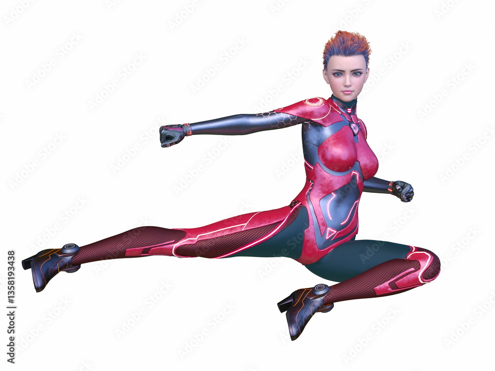サイバーウーマン 3DCGレンダリング サイバーウーマン 3DCGレンダリング