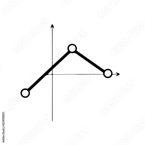 Graph showing fluctuating data trends in a simple style  
