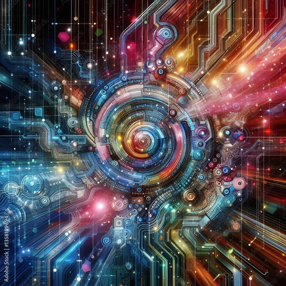Fototapeta premium Advancing AI and IoT Integration: Revolutionizing Smart Technologies for Future Innovation 