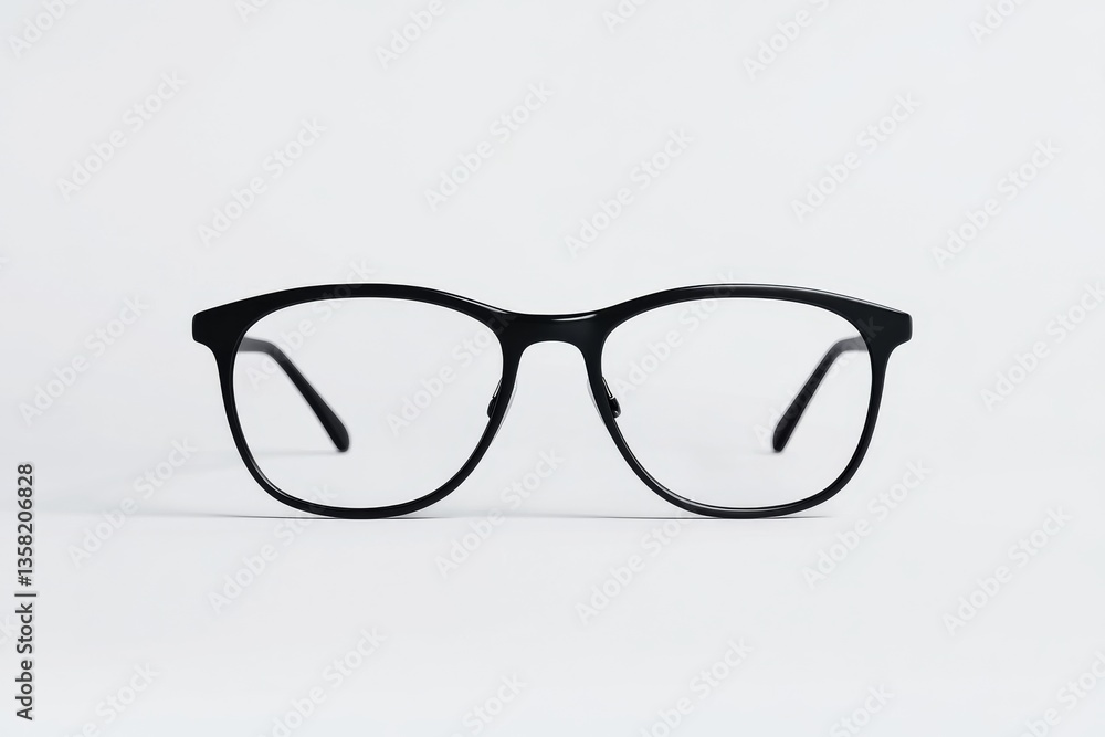 Fototapeta premium Modern black eyeglasses mockup for fashion design and augmented reality concepts