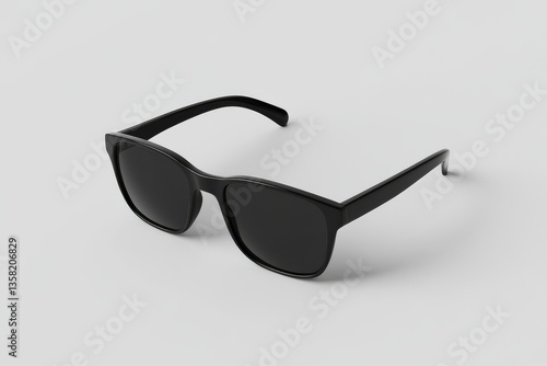 Black sunglasses mockup for design presentation and style exploration