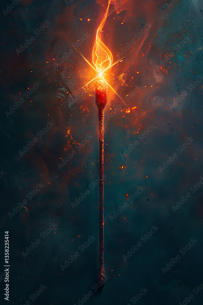 Naklejka premium fairy tale design, a logo with a magic wand