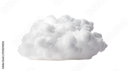 png of white soft fluffy cloud on neat transparent background