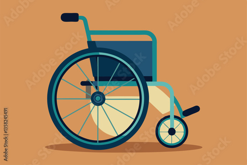 A modern wheelchair design featuring clean lines and vibrant colors, emphasizing accessibility and style, Wheelchair design
