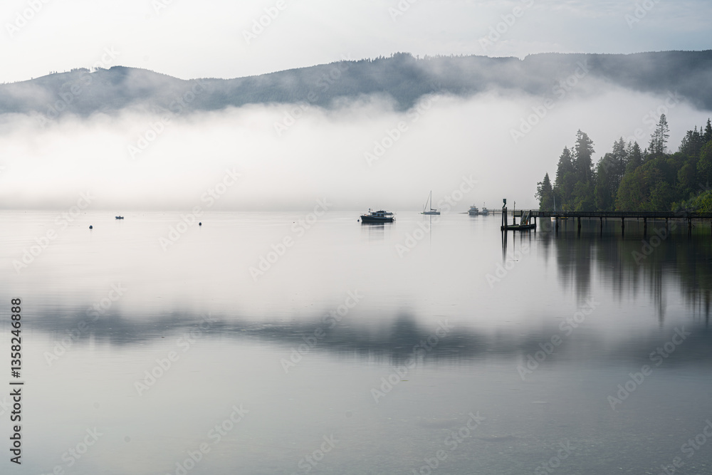 Sequim Bay Early Morning in Fall, WA